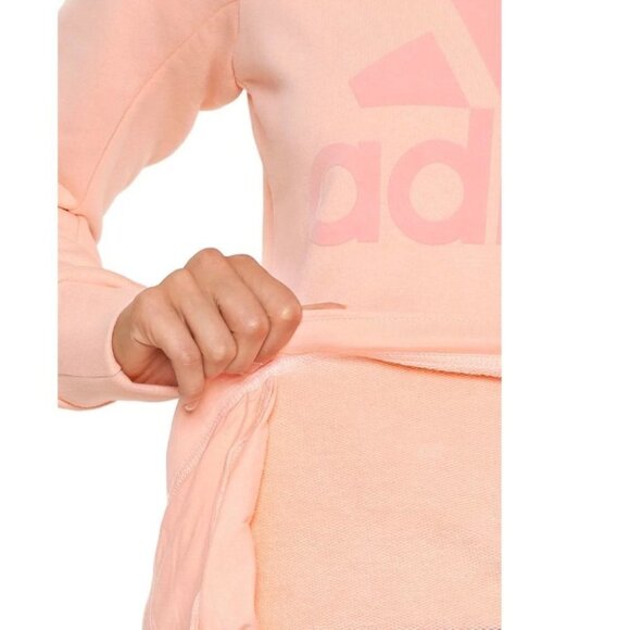 adidas  Blush Pink on Pink Sport ID Round Hem Hoodie size S - Picture 10 of 13
